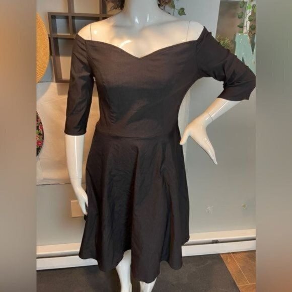 GRACE KARIN Off Shoulder Delicate Design Black Swing Dress Size XL RefJ030 - Picture 7 of 11